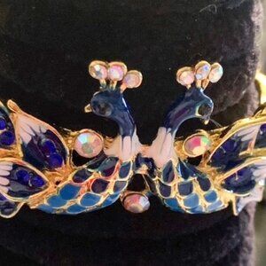 New peacock Austrian crystal bracelet NWOT